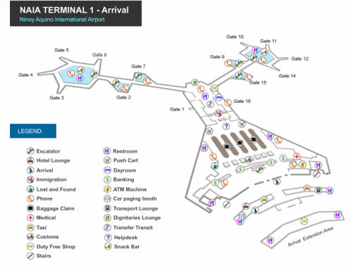 Click to enlarge NAIA-1 Arrival map in new tab
